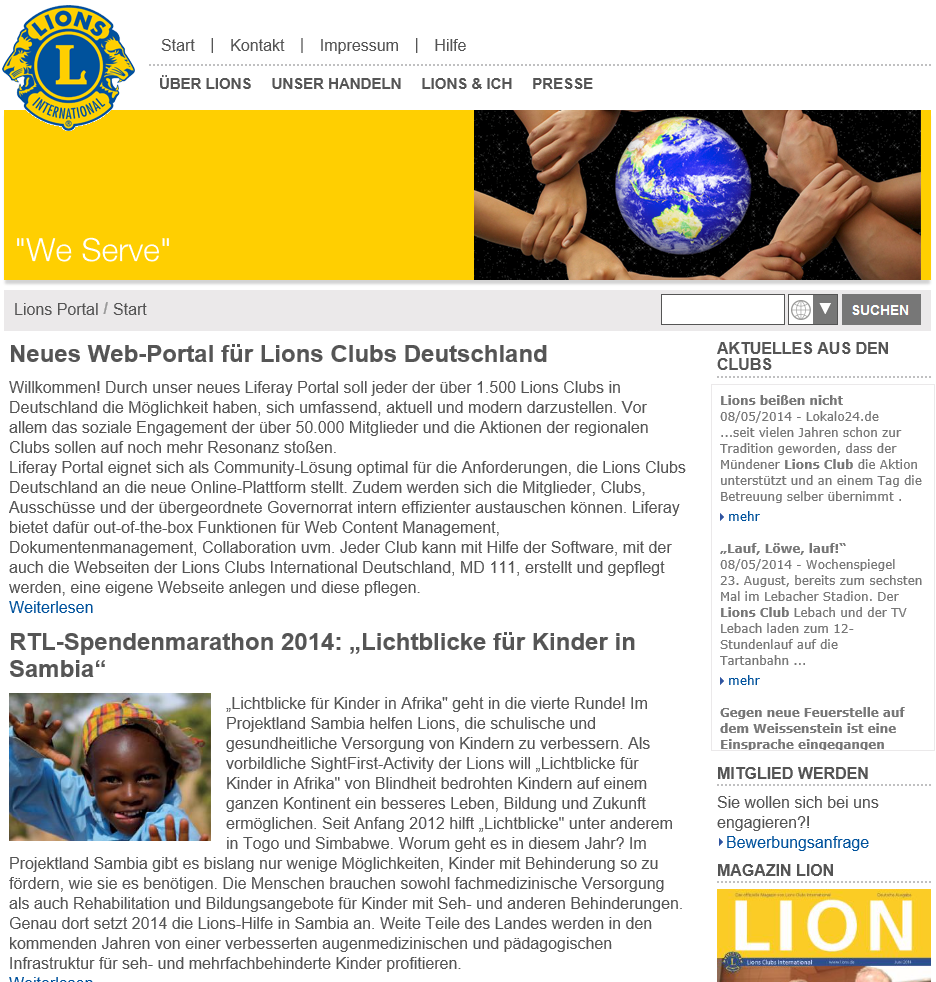 Lions Portal Start