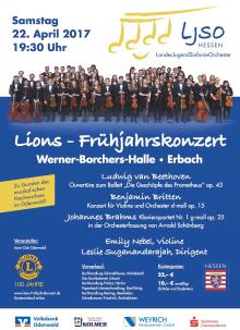 Lions Frühjahrskonzert 2017 - Plakat Lions Frühjahrskonzert 2017 - Plakat