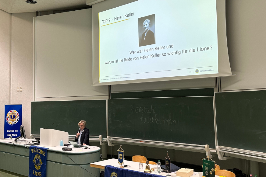 Claudia Pap berichtet über Helen Kellers Rede an die Lions vor 100 Jahren.