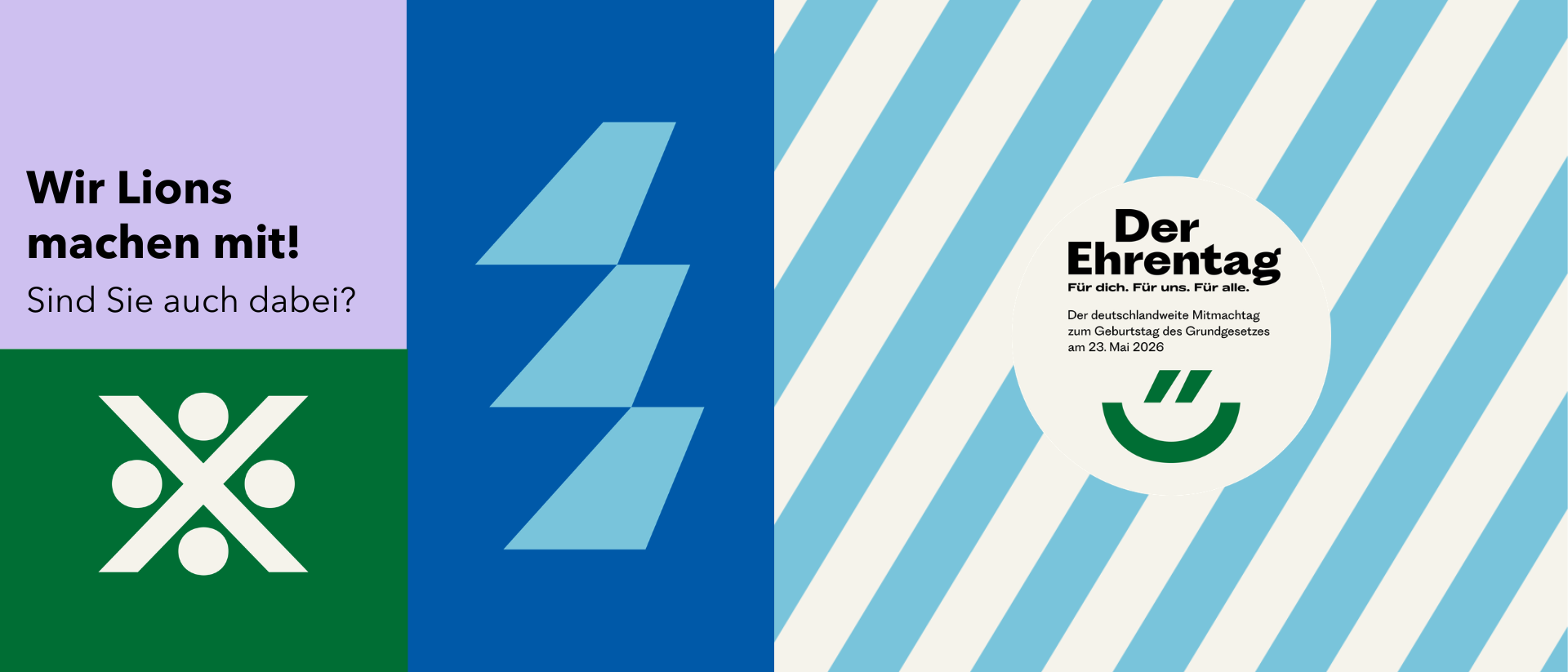 Ehrentagsbanner mit Icons vom Ehrentag