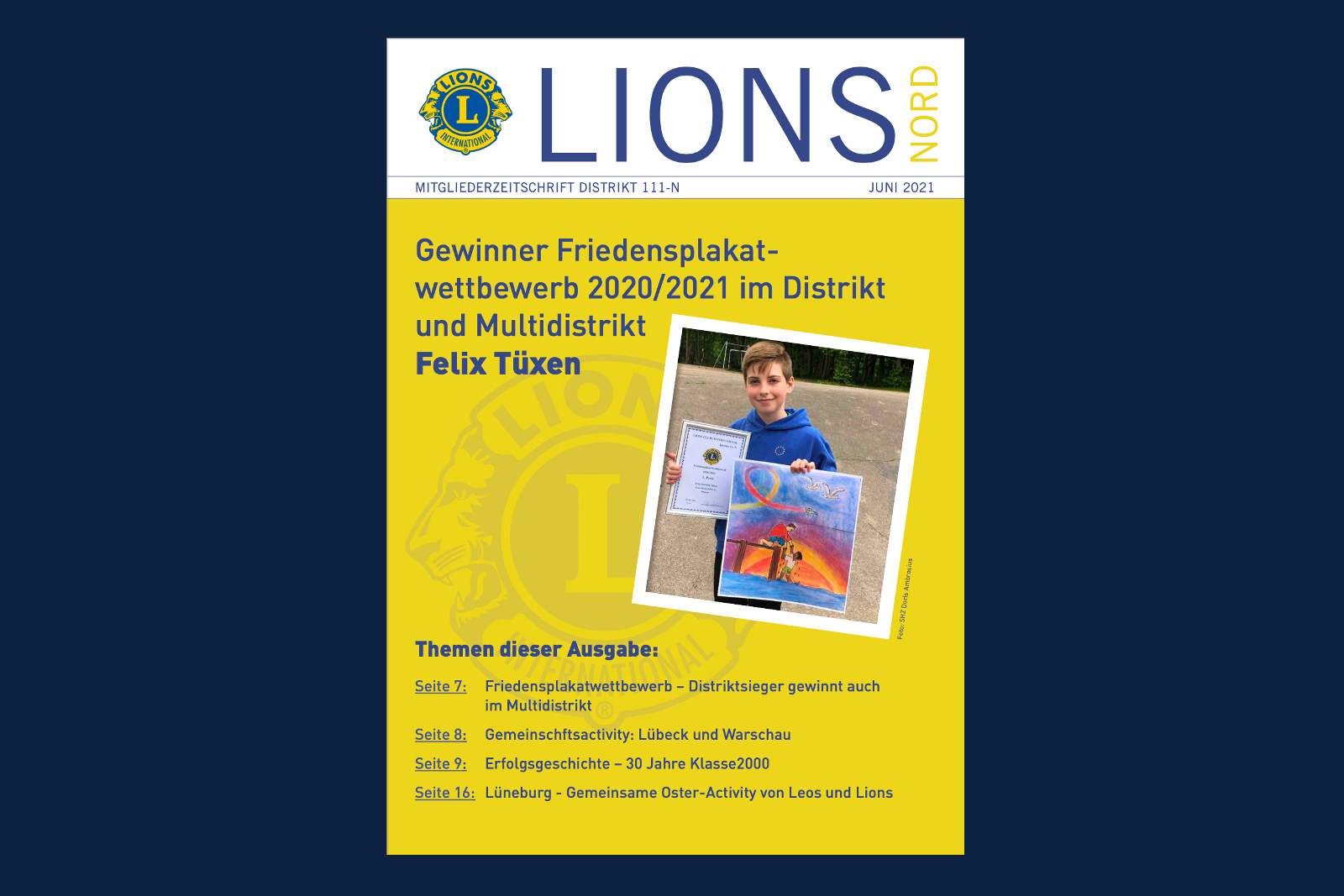 Deckblatt des Lions Nord Newsletters